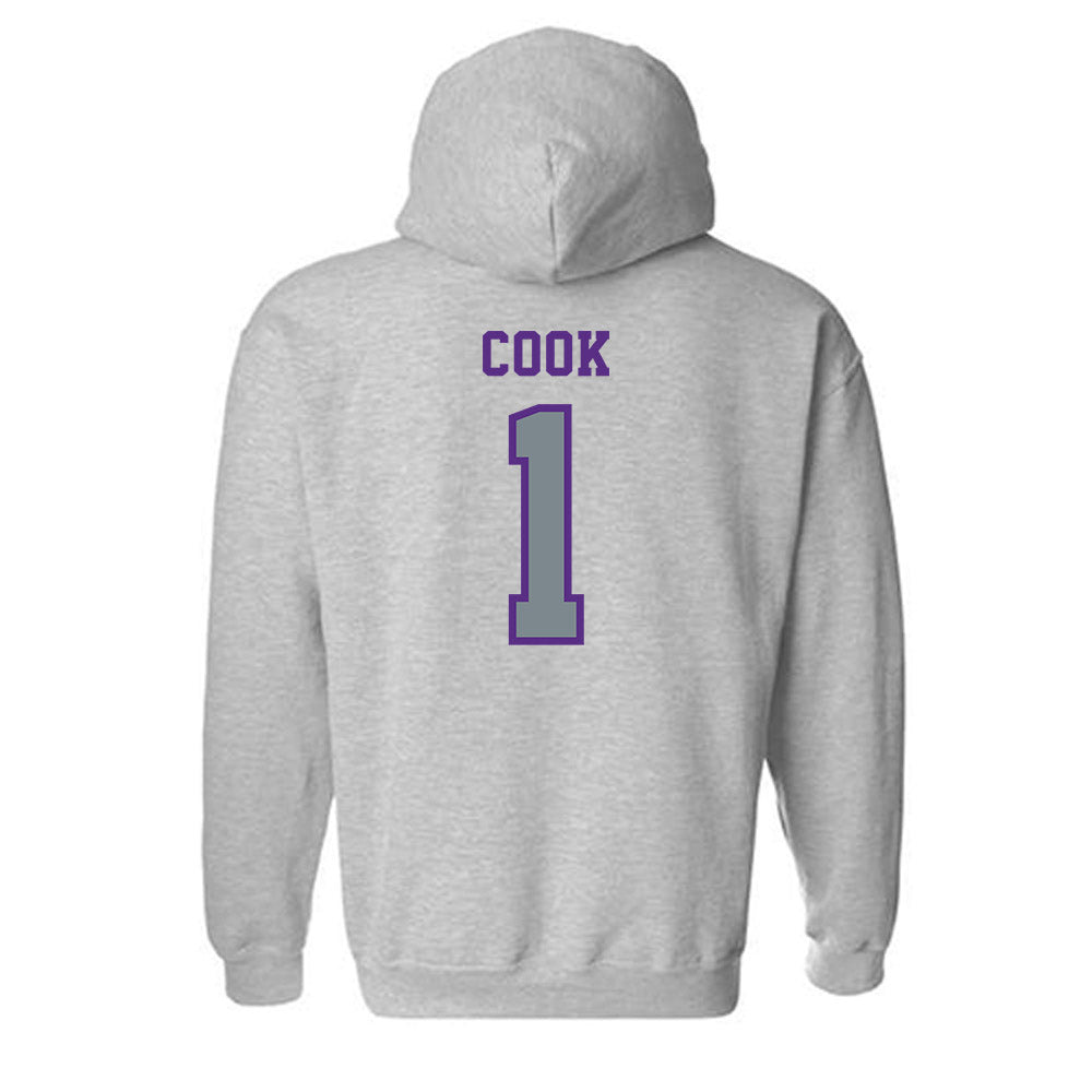 Central Arkansas - NCAA Women's Basketball : Jenna Cook - Classic Shersey Hooded Sweatshirt-1