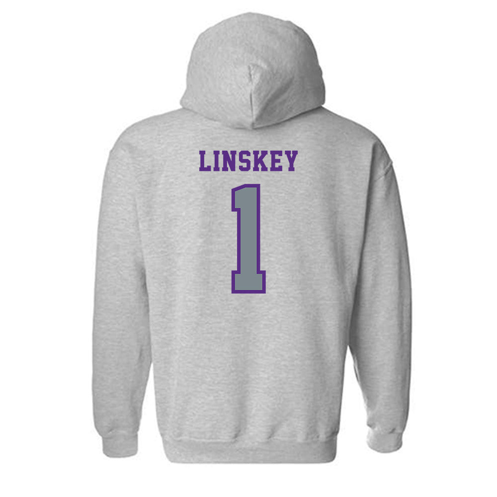Central Arkansas - NCAA Beach Volleyball : Anna Linskey - Classic Shersey Hooded Sweatshirt-1