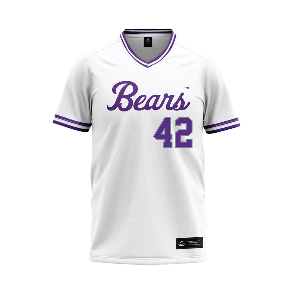 Central Arkansas - NCAA Baseball : Zeb Allen - White Baseball Jersey-0