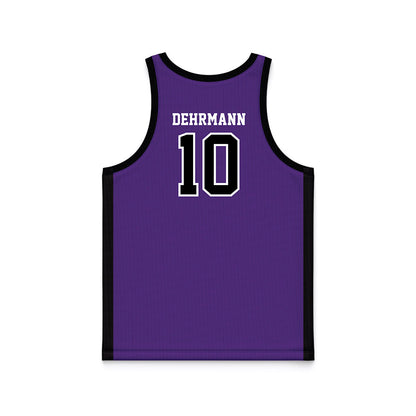 Central Arkansas - NCAA Men's Basketball : Owen Dehrmann - Purple Basketball Jersey-1