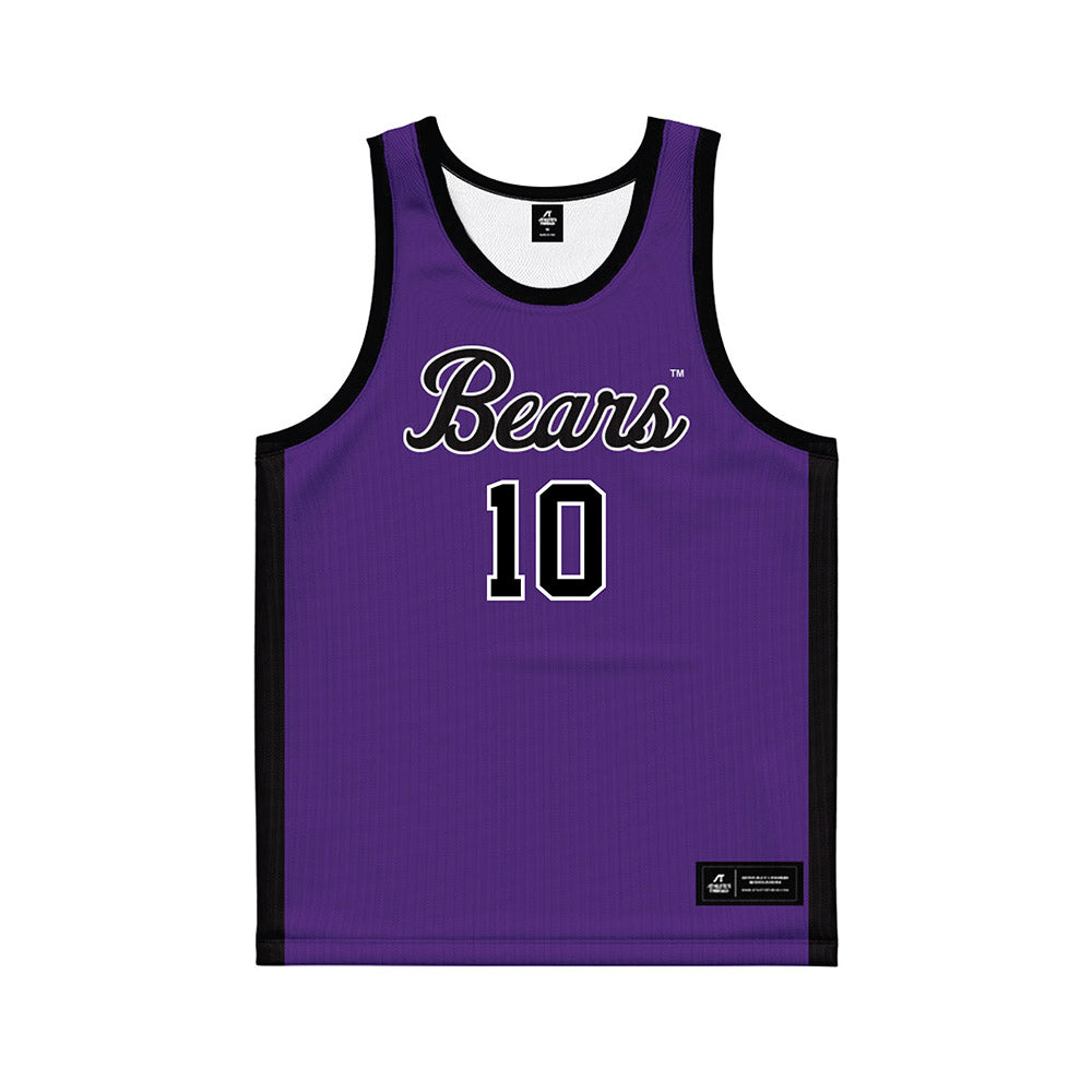 Central Arkansas - NCAA Men's Basketball : Owen Dehrmann - Purple Basketball Jersey-0