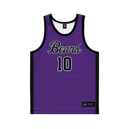Central Arkansas - NCAA Men's Basketball : Owen Dehrmann - Purple Basketball Jersey-0
