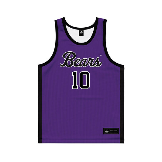 Central Arkansas - NCAA Men's Basketball : Owen Dehrmann - Purple Basketball Jersey-0