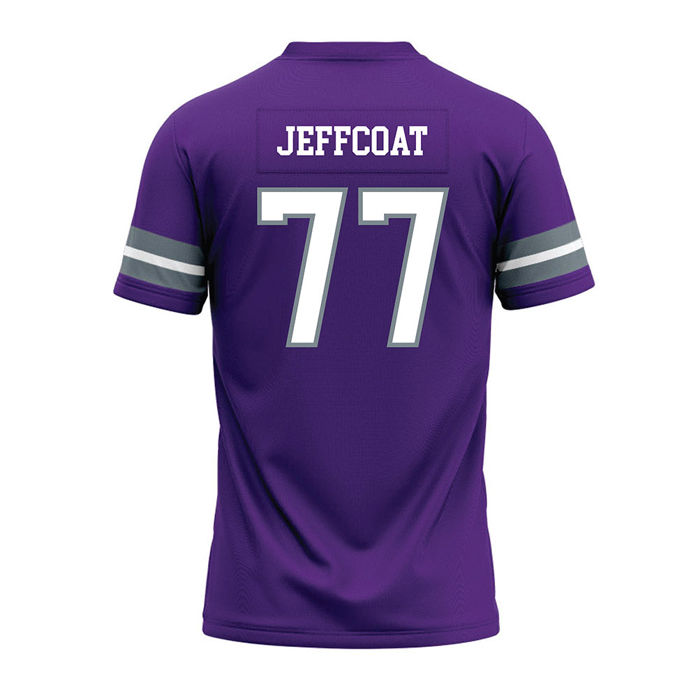 Central Arkansas - NCAA Football : Lane Jeffcoat - Purple Premium Football Jersey-1