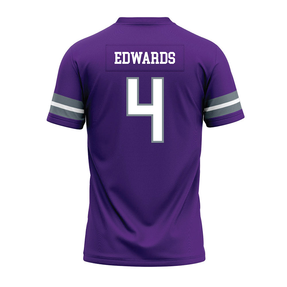 Central Arkansas - NCAA Football : Triston Edwards - Purple Premium Football Jersey-1