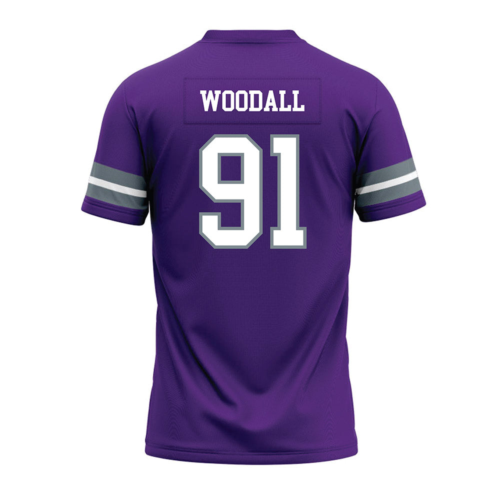 Central Arkansas - NCAA Football : JaBreal Woodall - Purple Premium Football Jersey-1
