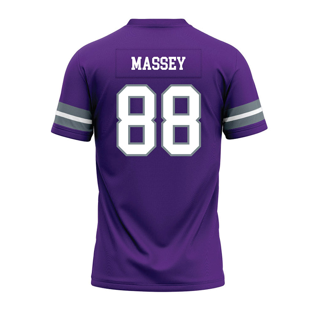 Central Arkansas - NCAA Football : Camron Massey - Purple Premium Football Jersey-1