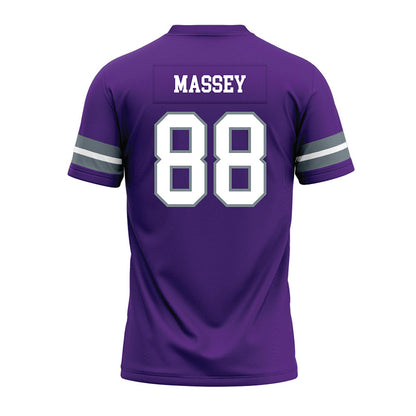 Central Arkansas - NCAA Football : Camron Massey - Purple Premium Football Jersey-1