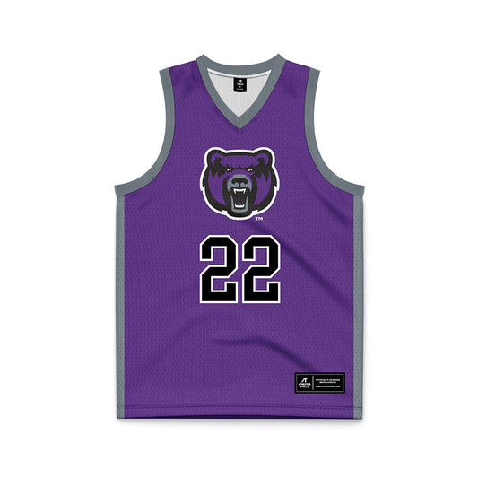 Central Arkansas - NCAA Women's Basketball : Alivia Cox - Purple Basketball Jersey-0