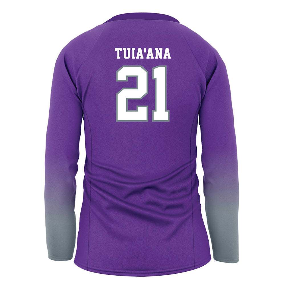 Central Arkansas - NCAA Women's Volleyball : Gabby Tuia'ana - Purple Volleyball Jersey-1