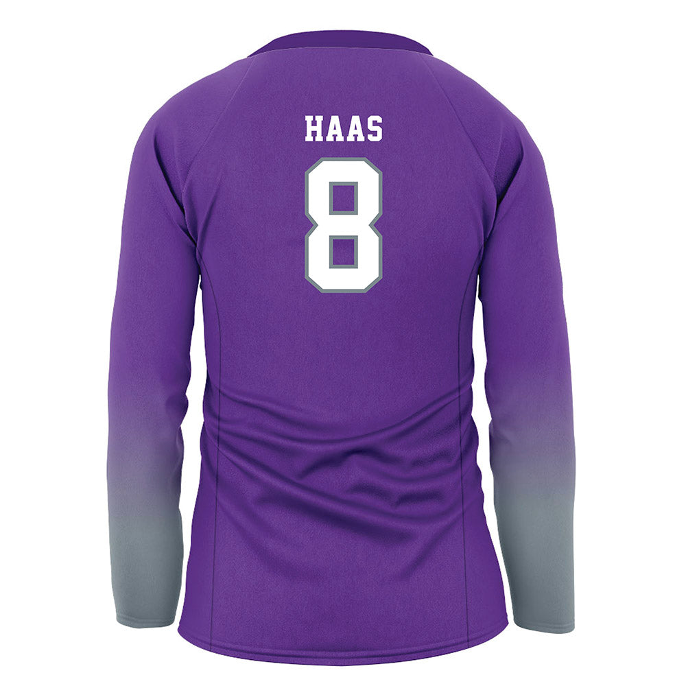 Central Arkansas - NCAA Women's Volleyball : McKinzee Haas - Purple Volleyball Jersey-1