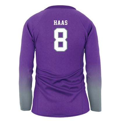 Central Arkansas - NCAA Women's Volleyball : McKinzee Haas - Purple Volleyball Jersey-1