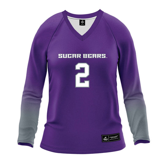 Central Arkansas - NCAA Women's Volleyball : Trinity Hamilton - Purple Volleyball Jersey-0