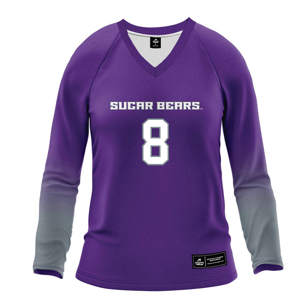 Central Arkansas - NCAA Women's Volleyball : McKinzee Haas - Purple Volleyball Jersey-0