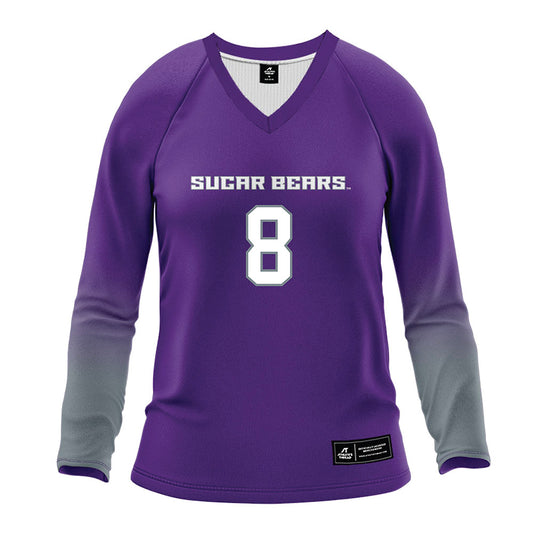 Central Arkansas - NCAA Women's Volleyball : McKinzee Haas - Purple Volleyball Jersey-0