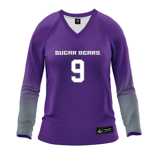 Central Arkansas - NCAA Women's Volleyball : Alexa Carranza - Purple Volleyball Jersey-0
