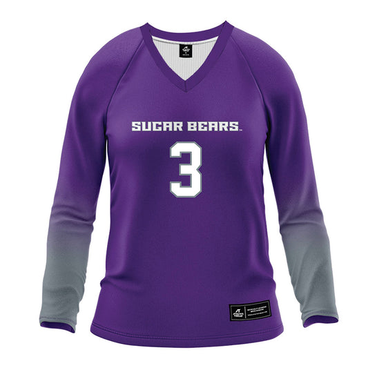 Central Arkansas - NCAA Women's Volleyball : Karlyn Frazier - Purple Volleyball Jersey-0