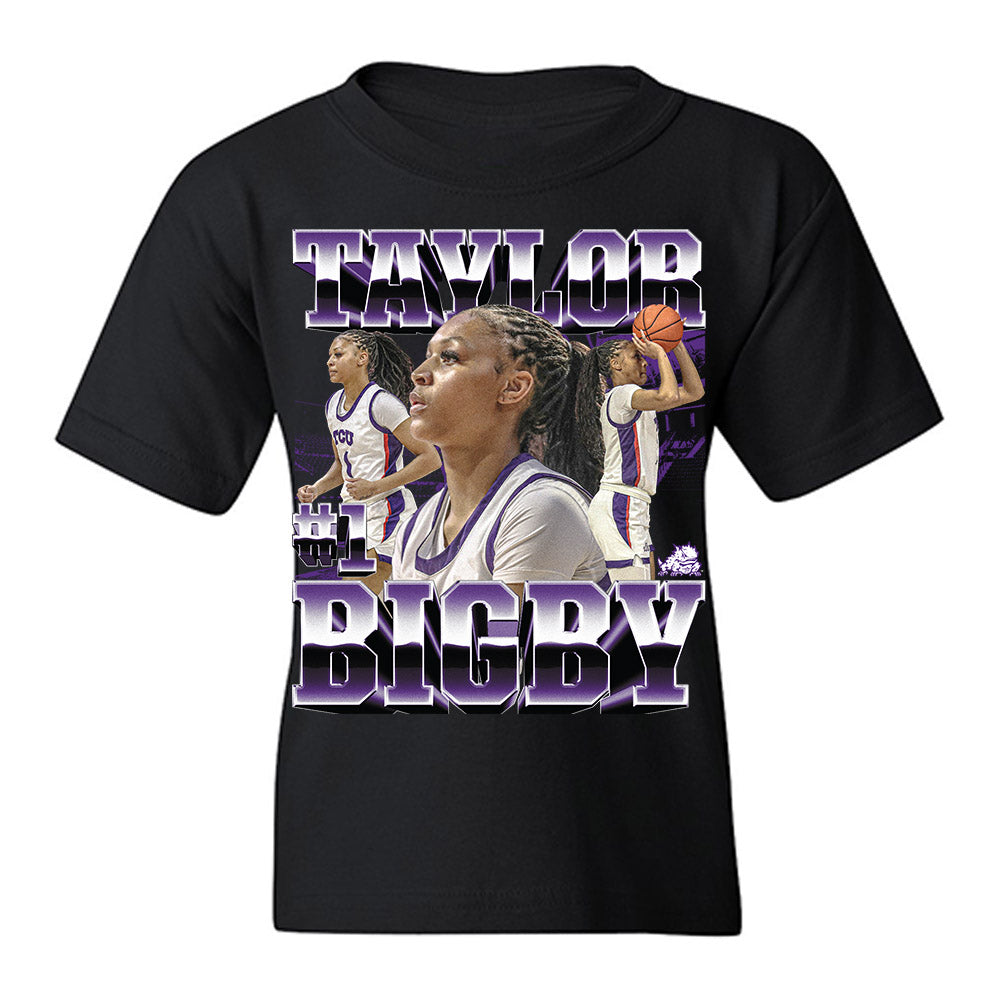 TCU - NCAA Women's Basketball : Taylor Bigby - Collage Youth T-Shirt-0