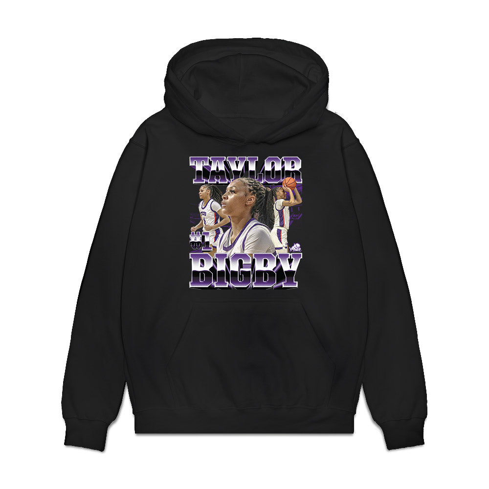 TCU - NCAA Women's Basketball : Taylor Bigby - Collage Premium Hooded Sweatshirt-0
