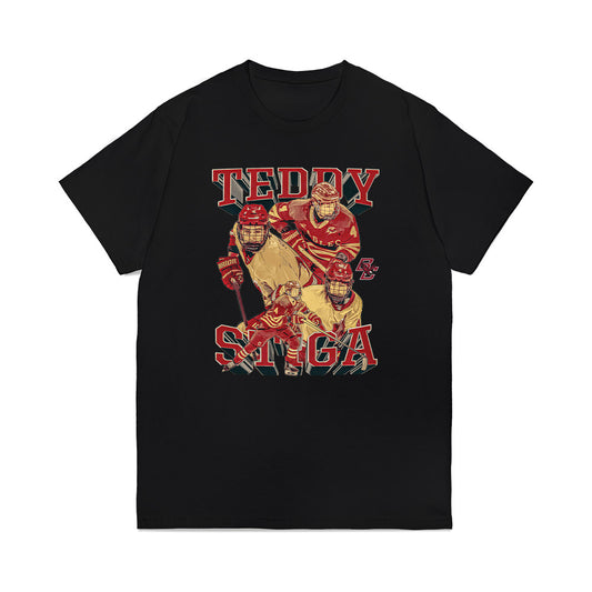 Boston College - NCAA Men's Ice Hockey : Teddy Stiga - Player Collage Premium T-Shirt-0