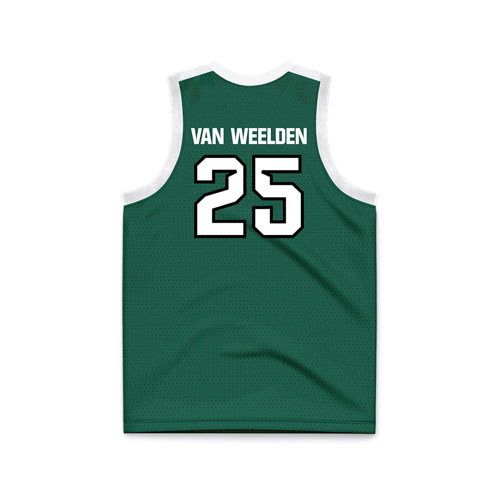 Cleveland State - NCAA Women's Basketball : Ella Van Weelden - Green Basketball Jersey-1
