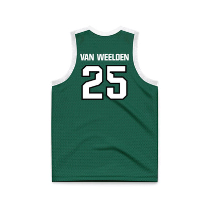 Cleveland State - NCAA Women's Basketball : Ella Van Weelden - Green Basketball Jersey-1