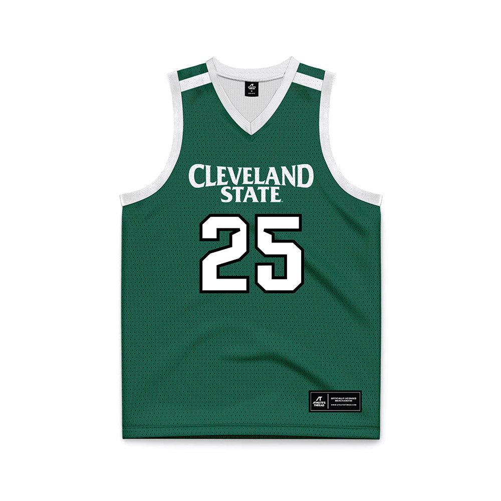Cleveland State - NCAA Women's Basketball : Ella Van Weelden - Green Basketball Jersey-0