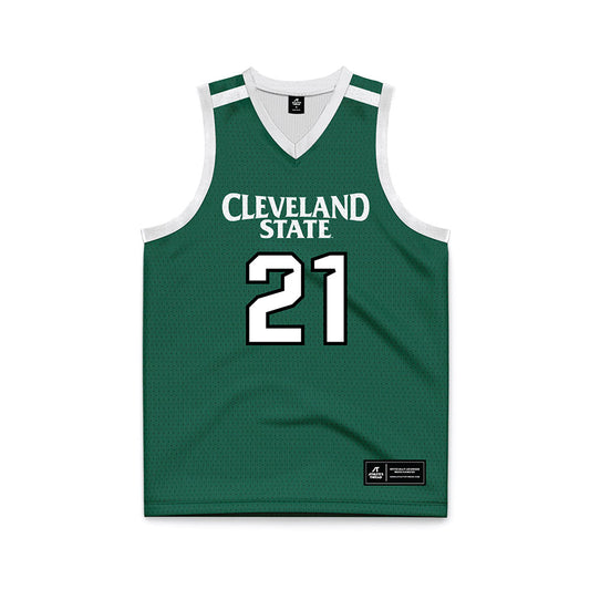Cleveland State - NCAA Women's Basketball : Madison Royal-Davis - Green Basketball Jersey-0