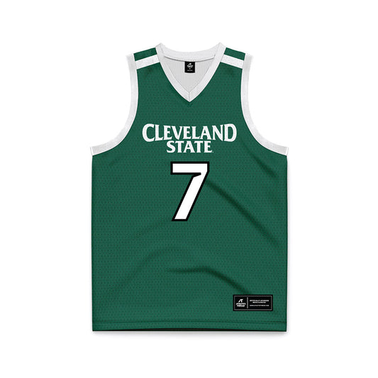 Cleveland State - NCAA Men's Basketball : Dayan Nessah - Green Basketball Jersey-0