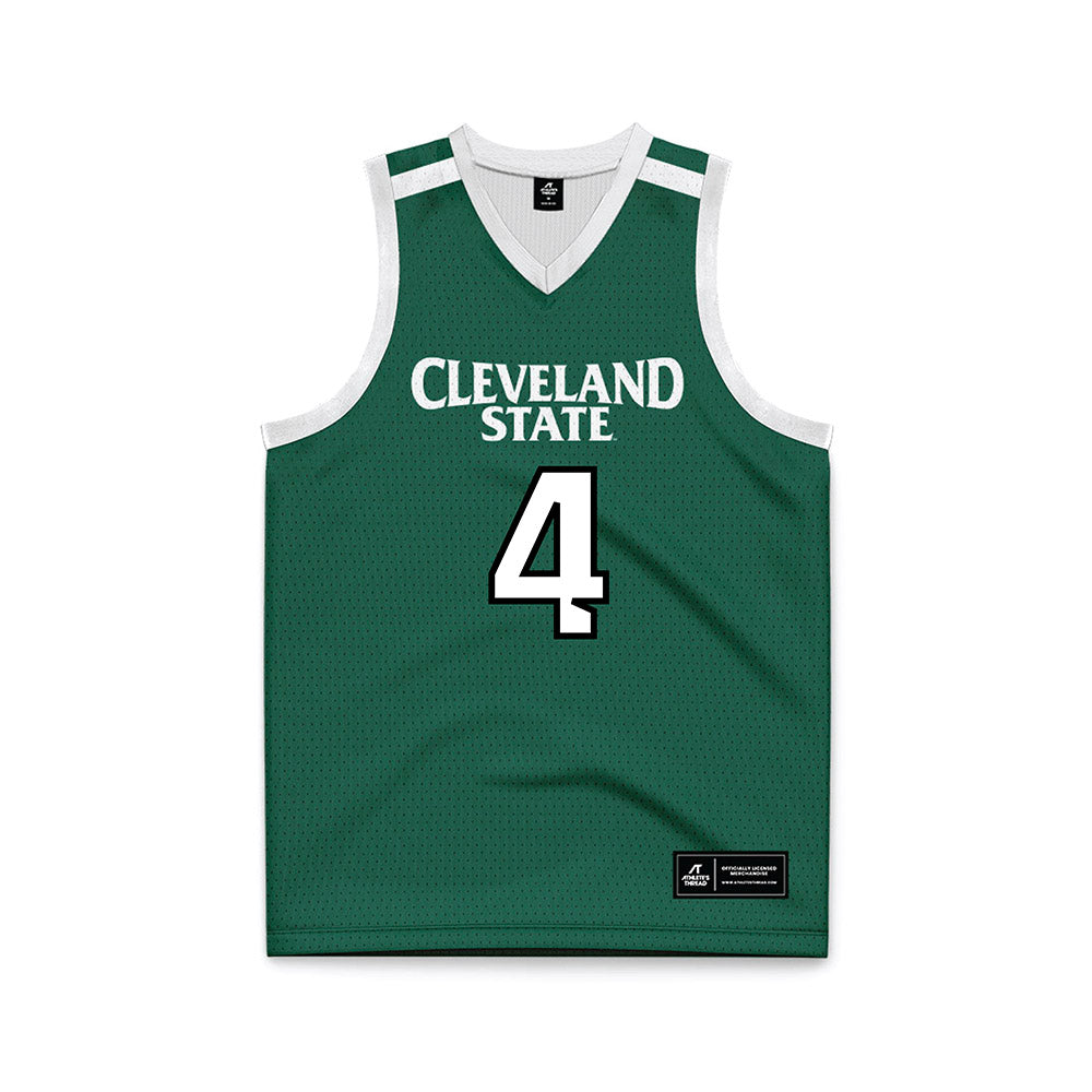 Cleveland State - NCAA Men's Basketball : Preist Ryan - Green Basketball Jersey-0