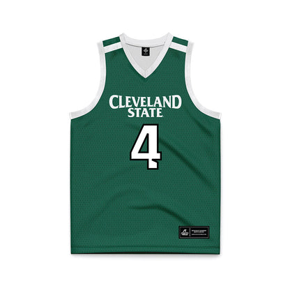 Cleveland State - NCAA Men's Basketball : Preist Ryan - Green Basketball Jersey-0
