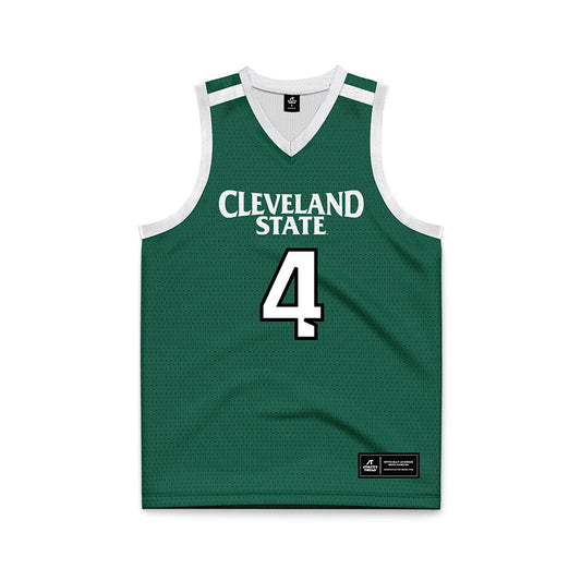 Cleveland State - NCAA Men's Basketball : Preist Ryan - Green Basketball Jersey-0