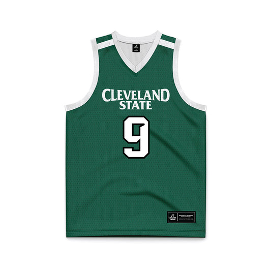 Cleveland State - NCAA Women's Basketball : Sarah Hurley - Green Basketball Jersey-0