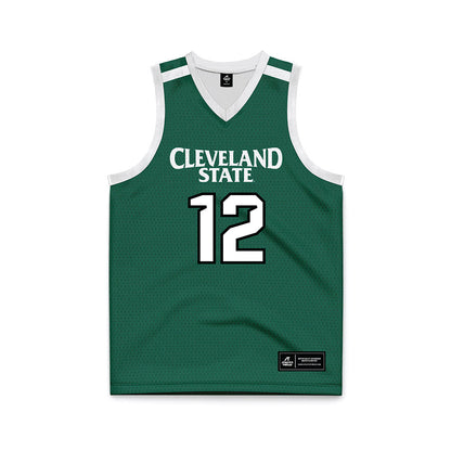 Cleveland State - NCAA Women's Basketball : Ayisse Magassa - Green Basketball Jersey-0