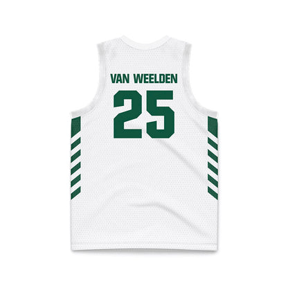 Cleveland State - NCAA Women's Basketball : Ella Van Weelden - White Basketball Jersey-1