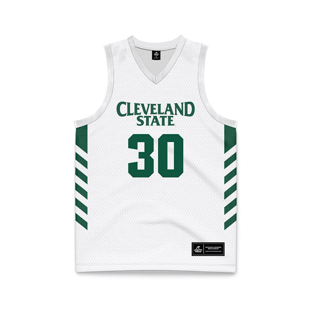 Cleveland State - NCAA Women's Basketball : Macey Fegan - White Basketball Jersey-0