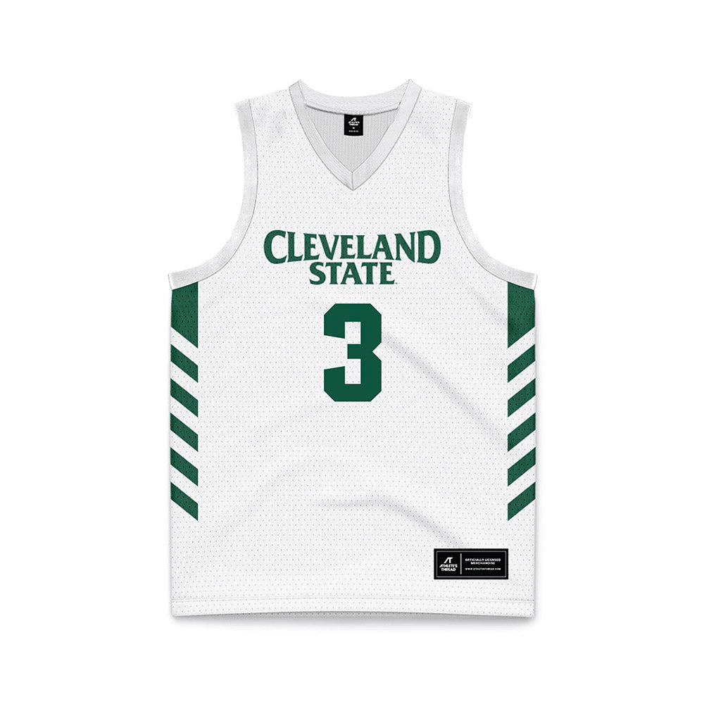 Cleveland State - NCAA Men's Basketball : Tre Beard - White Basketball Jersey-0