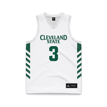 Cleveland State - NCAA Men's Basketball : Tre Beard - White Basketball Jersey-0