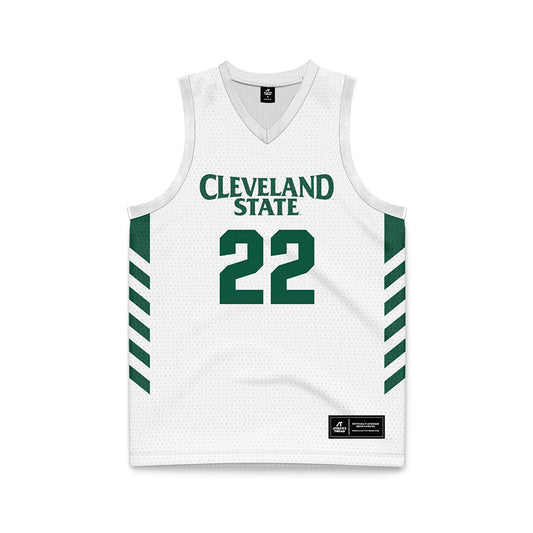 Cleveland State - NCAA Men's Basketball : Josiah Harris - White Basketball Jersey-0