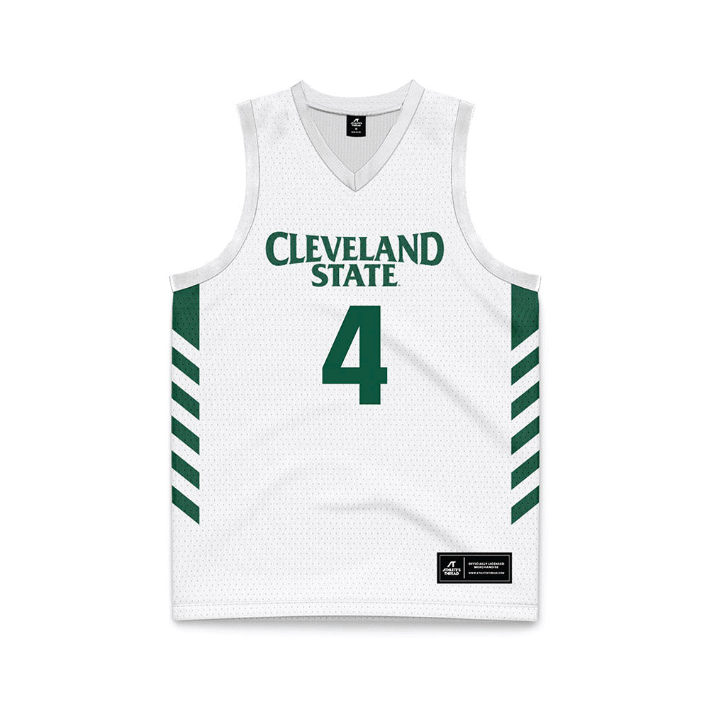 Cleveland State - NCAA Men's Basketball : Preist Ryan - White Basketball Jersey-0