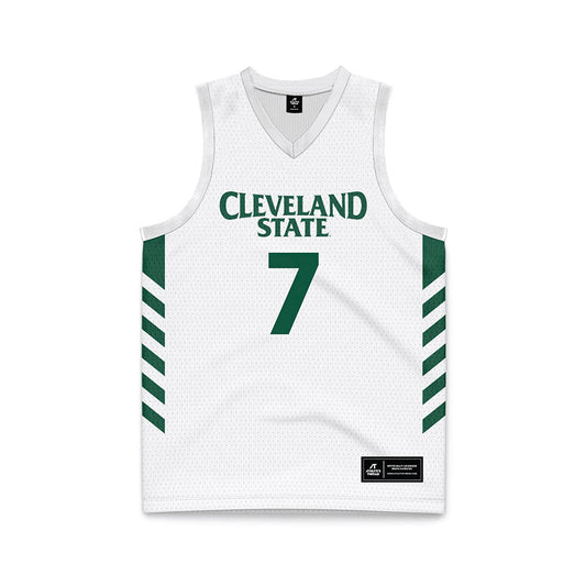 Cleveland State - NCAA Men's Basketball : Dayan Nessah - White Basketball Jersey-0