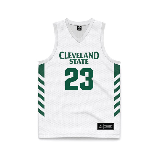 Cleveland State - NCAA Men's Basketball : Manny Hill - White Basketball Jersey-0