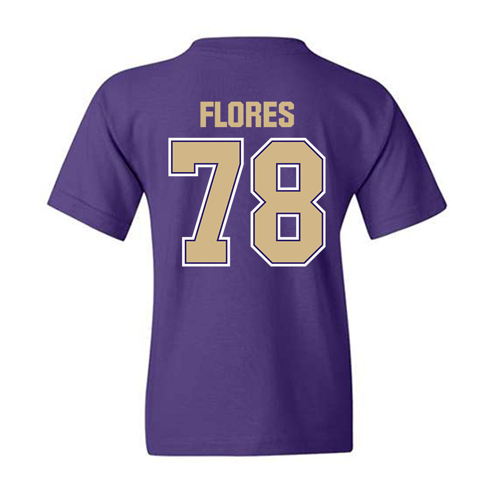 Washington - NCAA Football : Jake Flores - Classic Shersey Youth T-Shirt-1