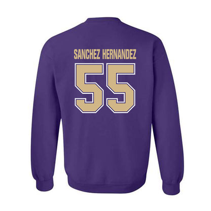 Washington - NCAA Football : Victor Sanchez Hernandez - Classic Shersey Crewneck Sweatshirt-1