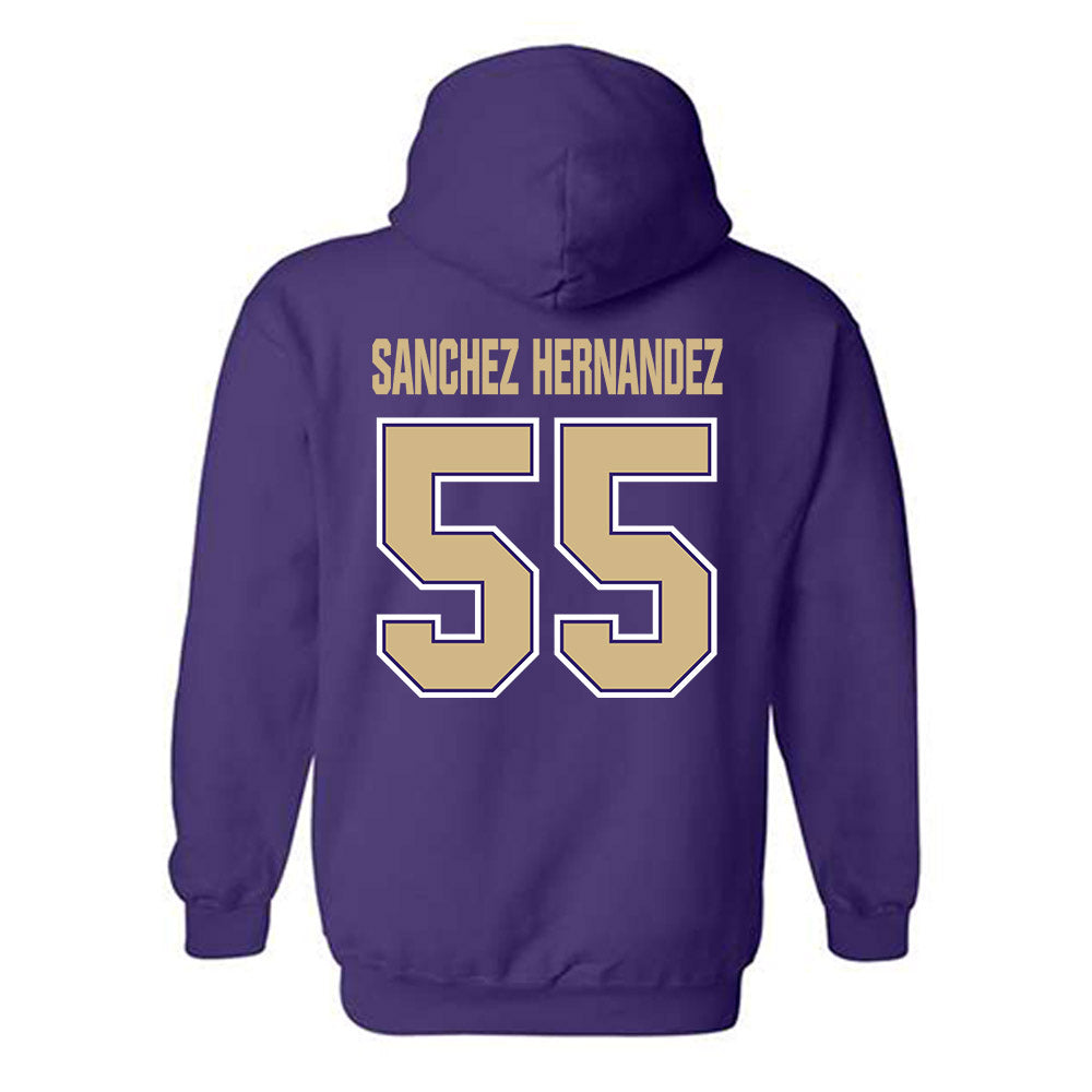 Washington - NCAA Football : Victor Sanchez Hernandez - Classic Shersey Hooded Sweatshirt-1