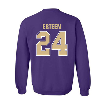 Washington - NCAA Football : Makell Esteen - Classic Shersey Crewneck Sweatshirt-1