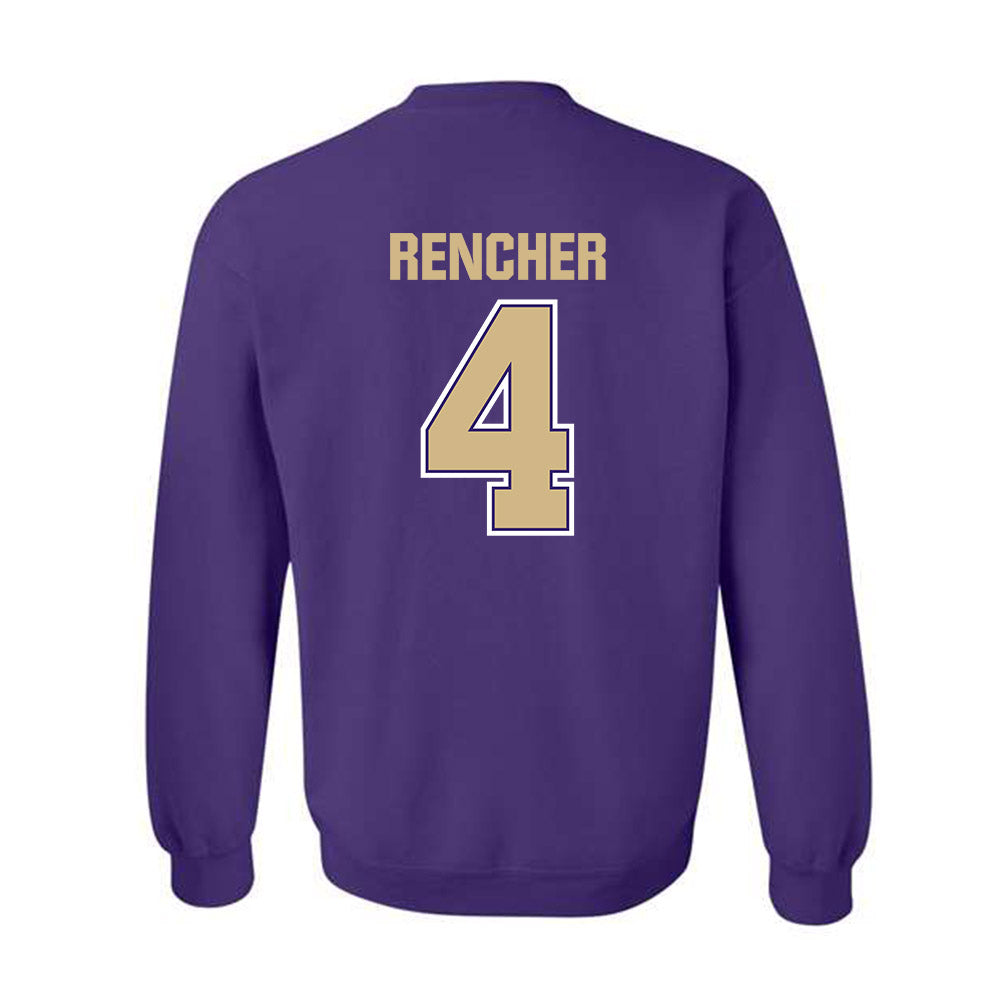 Washington - NCAA Men's Basketball : Jasir Rencher - Classic Shersey Crewneck Sweatshirt-1