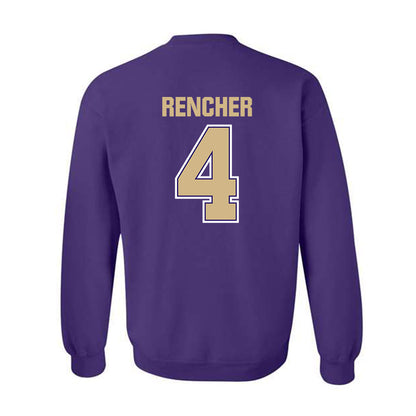 Washington - NCAA Men's Basketball : Jasir Rencher - Classic Shersey Crewneck Sweatshirt-1