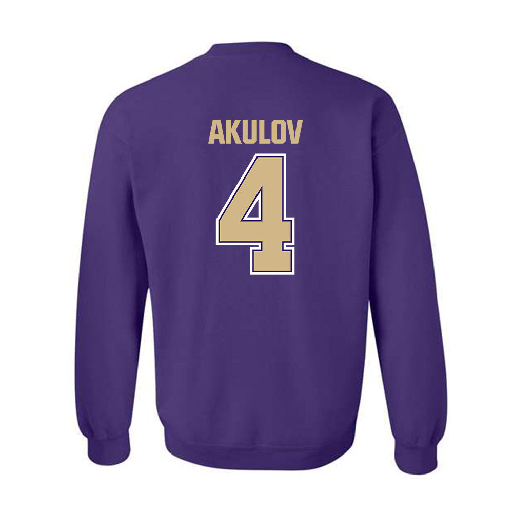 Washington - NCAA Men's Soccer : Egor Akulov - Classic Shersey Crewneck Sweatshirt-1