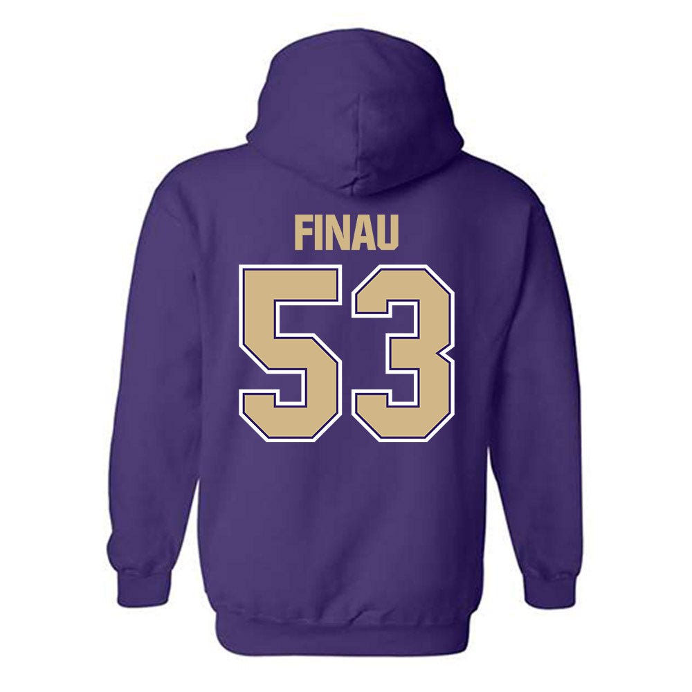 Washington - NCAA Football : Paki Finau - Classic Shersey Hooded Sweatshirt-1